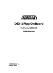 DSX-1 Plug-On Module User Manual (Rev A