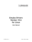 Emulex Drivers Version 10.6 for Linux User Manual
