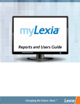 Lexia Report and User Guide