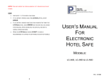 USER`S MANUAL FOR ELECTRONIC HOTEL SAFE