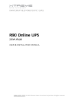 90 Online UPS 20kVA Model User & Installation Manual