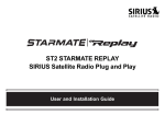 ST2 STARMATE REPLAY SIRIUS Satellite Radio Plug and Play