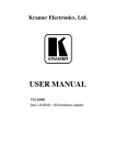 USER MANUAL - Kramer Electronics