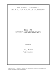 EEE 101 SPEEDY-33 EXPERIMENTS