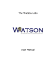 The Watson Labs User Manual
