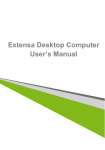 Extensa Desktop Computer User`s Manual