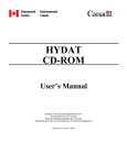 HYDAT CD-ROM User`s Manual