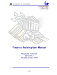 Financial Training User Manual