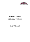K-SERIES TV LIFT User Manual