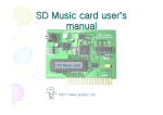 SD Music card user`s manual