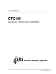 CTC100 manual - Stanford Research Systems