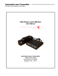 CSG Series User Manual - Automated Laser Corporation