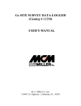 Gx Site Survey Data-logger User`s Manual