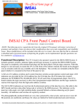 IMSAI CPA Programmers Front Panel Functional Description