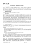 ORACLE LICENSE AND SERVICES AGREEMENT A. Agreement