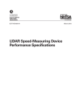 LIDAR Speed-Measuring Device Performance Specifications