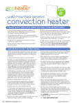 Eco Heater Wall Panel Space Heater Installation and User Manual