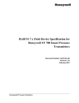 Honeywell ST700 SmartLine Pressure Transmitter HART 7.x Field