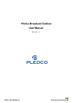 Pledco broadcast user`s manual