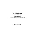 PCI Data IO User Manual for PCI WDM for XP, W2K and W98 Drivers