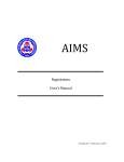 AIMS Registration User`s Manual Version 2.1 Updated February 1