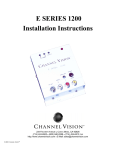 C-0301 Instruction Manual - Channel Vision Technology