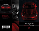2013 SRT Viper User`s Guide - Chrysler, Jeep, Dodge, Ram, owners