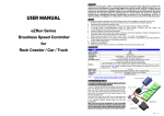 USER MANUAL eZRun Series Brushless Speed Controller for Rock