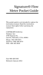 Signature® Flow Meter Pocket Guide