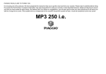 MP3 250 User Manual - Scooter Clube do Brasil