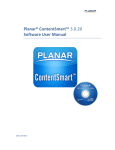 Planar® ContentSmart™ 3.0.20 Software User Manual