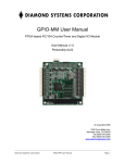 GPIO-MM User Manual - Diamond Systems Corporation
