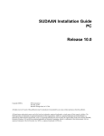 SUDAAN Installation Guide PC Release 10.0