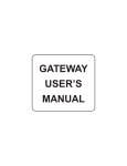 GATEWAY USER`S MANUAL - ElectricalManuals.net
