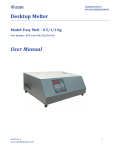 Desktop Melter User Manual - Ultraflex Power Technologies