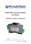 DTM30 TEMP Temperature Module User Manual