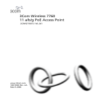 3Com Wireless 7760 11a/b/g PoE Access Point User Manual