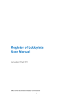 User Manual  - Integrity Commissioner