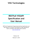 ViSS Technologies ! RESTfull ViSSAPI Specification and User Manual