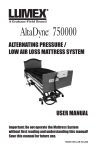 AlternAting Pressure / low Air loss MAttress systeM user MAnuAl