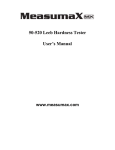 50-520 Leeb Hardness Tester User`s Manual