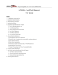 APLBODA Four Wheel Alignment User manual Index