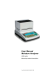 User Manual Moisture Analyser