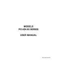 MODELS PCI-IDI-XX SERIES USER MANUAL