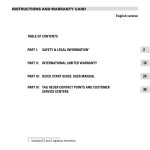 PART I: SAFETY & LEGAL INFORMATION 1 PART II