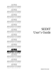 SEDIT User`s Guide - Alpha Microsystems