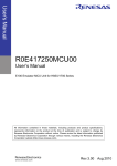 R0E417250MCU00 User`s Manual (E100 Emulator MCU Unit for