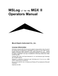 MSlog for mgxii Operator Manual