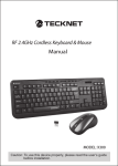 RF 2.4GHz Cordless Keyboard & Mouse Manual