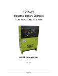 TOTALIFT Industrial Battery Chargers USER`S MANUAL